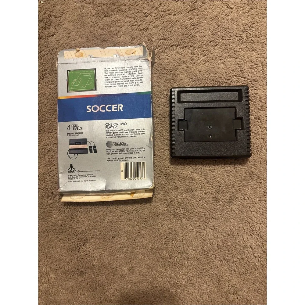 1982 ATARI 5200 Game: RealSports SOCCER (Manual Included)
